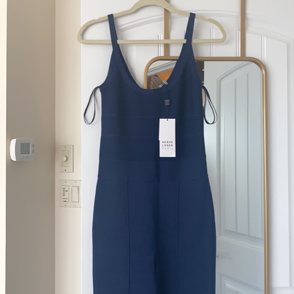 NWT Herve Leger Cropped Flare-leg Jumpsuit - Picture 10 of 16